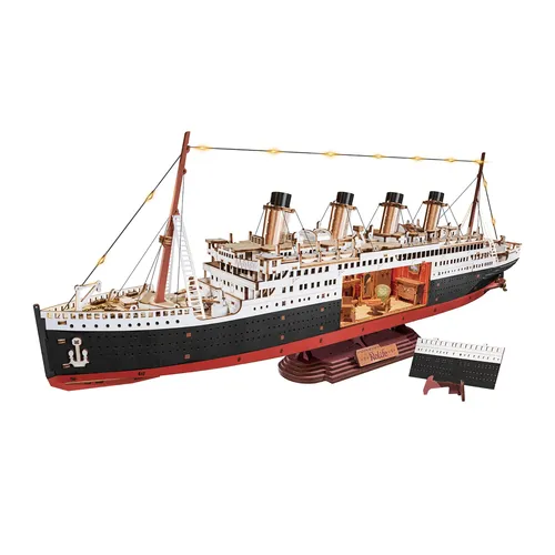Robotime Modellbausatz 1912 - Eternal Atlantic Voyager Holzpuzzle (433 Teile) - Kreativer Modellbausatz aus hochwertigem Holz, ideal für Bastel- und DIY-Enthusiasten. Fördert die Konzentration und sorgt für stundenlangen Spaß. Für Kinder ab 12 Jahren geeignet.