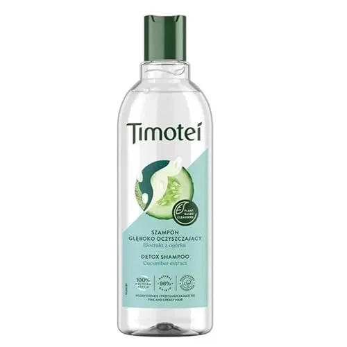 Timotei Haarshampoo Tiefenreinigung 400ML - Effektive Reinigung für feines und fettiges Haar. Mit Gurkenextrakt und 96% natürlichen Inhaltsstoffen für ein frisches Haargefühl. Ideal für die tägliche Anwendung! Es sorgt für Volumen und Pflege in einem Schritt.