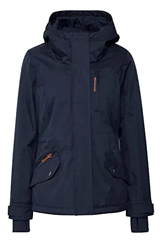 OXMO Bellissa Damen Winterjacke - Gefütterte Funktionsjacke mit Kapuze - Funktionsjacken, mittelschwer gefüttert, ideal für den Übergang, nachhaltig produziert mit recycelten Materialien und BETTER COTTON INITIATIVE.