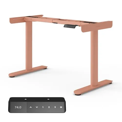 Ergotopia Desktopia One – Höhenverstellbarer Schreibtisch Gestell - Ergonomischer Schreibtisch mit elektrischem Doppelmotor-System für schnelles Heben und senken (40 mm/s), TÜV-geprüft und ideal für gesundes Arbeiten im Homeoffice oder Büro.