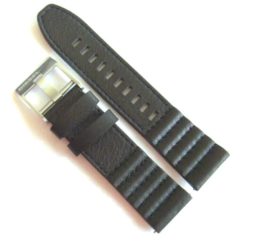 DIESEL Original Ersatzband Lederarmband DZT2008 Uhrband Schwarz watch strap 24mm