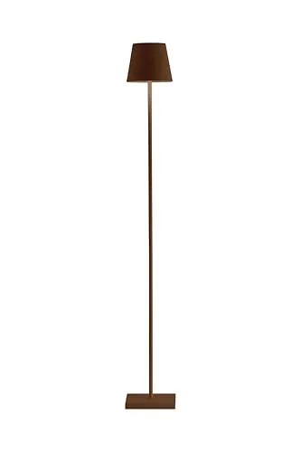 Zafferano Poldina Pro L Corten LED-Lampe - Stehlampe mit dimmbarem Akku, wiederaufladbar für bis zu 12 Stunden Licht, ideal für Innen- und Außenbereiche, in drei Höhen einstellbar.