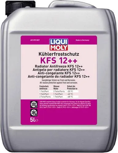 Liqui Moly KFS 12++ 21135 Kühlerfrostschutz 5l - Frostschutzmittel mit Hybridtechnologie für optimalen Schutz vor Frost, Korrosion und Überhitzung über die gesamte Motorlebensdauer. Ideal für alle Fahrzeugtypen.