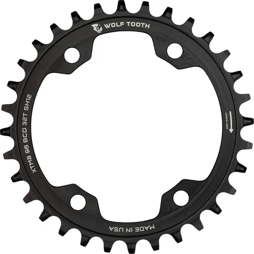 Wolf Tooth Shimano XT M8000 Kettenblatt, 12-fach, 30 Z., schwarz - Hochwertiges 12-fach Kettenblatt für Shimano XT M8000, 96 BCD, 30 Zähne. Ideal für präzise Schaltvorgänge und optimale Leistung beim Radfahren.