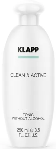 KLAPP Cosmetics Clean & Active Tonic 250ml - Alkoholfreies Gesichtswasser für trockene und empfindliche Haut. Beruhigt und neutralisiert die Haut für ein frisches Hautgefühl.
