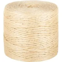 vidaXL Sisalseil 4 mm 250 m - Einfachseil aus 100% natürlichem Sisal, hoch reiß- und abriebfest, ideal für Garten, Heimwerkerprojekte und Dekoration.