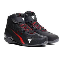 Dainese Herian Air Motorrad Schuhe – schwarz-rot, Größe 46 für Männer - Robuste Motorradschuhe mit verstärktem Knöchelschutz und TPU-Fersenstruktur für optimalen Komfort und Sicherheit beim Fahren.