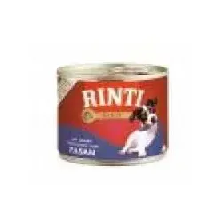 Rinti Hunde-Nassfutter Gold Fasan 185 g - Alleinfutter mit 70% Fleischstückchen, ohne Formfleisch und Zusatzstoffe für kleine Feinschmecker
