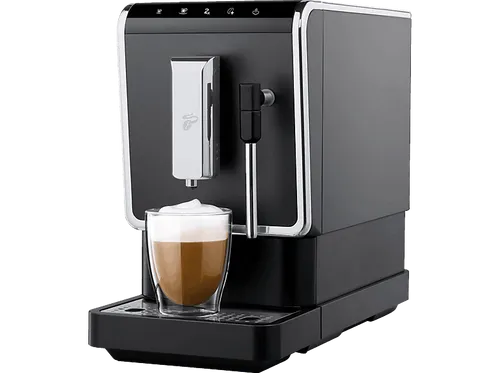 TCHIBO Esperto Latte Kaffeevollautomat Anthrazit - Kaffeevollautomat mit Doppio Funktion für zwei Brühungen, ideal für Espresso und Caffè Crema – genießen Sie köstliche Milchspezialitäten auf Knopfdruck!