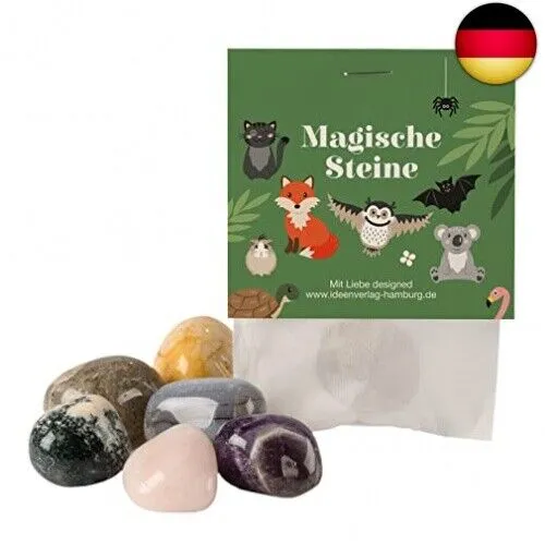 10x "Magische Steine" Glückssteine für Kinder – Mitgebsel für Kindergeburtstag – Glücksbringer Stein - Geburtstagmitbringsel – Gastgeschenk Kinder Geburtstag – Glücksstein Mitbringsel
