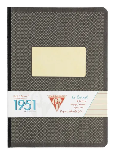 Clairefontaine 5x Kladde 1951 Back to Basics DIN A5 - Blöcke & Formulare, hochwertige 90g Blätter, ideal für Notizen und kreative Ideen in stilvollem Schwarz.