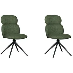 Label51 Esszimmerstuhl Finn in Grün, 1-Sitzer, 49x91x62 cm - Der eleganter Esszimmerstuhl Finn von Label51 aus hochwertigem Bouclé-Stoff vereint Stil und Komfort. Das moderne Design mit schwarzem Metallgestell sorgt für eine gemütliche Atmosphäre in Ihrem Essbereich.