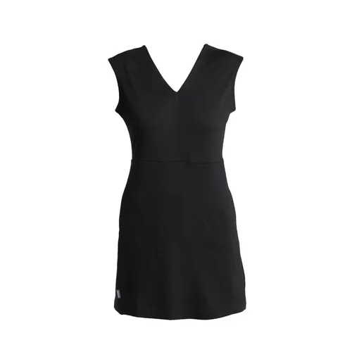 Icebreaker Women Merino 200 Granary Sleeveless V Neck Dress Black (M)