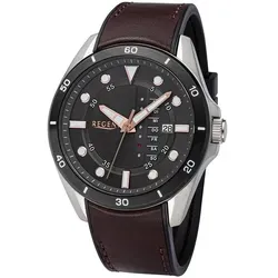 Regent Steel Day-Date BA 636 Herrenuhr - Armbanduhren für Herren mit präzisem Seiko-Werk, 100 m wasserdicht und edlem Design - ideal für den Alltag und besondere Anlässe.