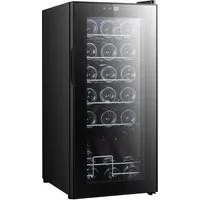 HOMCOM Weinkühlschrank 50 L für 18 Flaschen - Weinkühlschrank mit LED-Touch-Bedienung, ideal für professionelle Weinlagerung bei 5-18°C. Perfekt für gesellige Abende, fasst 18 Flaschen und bietet Sichtbarkeit durch Sicherheitsglas.