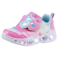 SKECHERS Blinkschuh HEART LIGHTS - LOVIN REFLECTION, Gr. 25, rosa-mint - Lauflernschuh von Skechers aus Lacklederimitat und Textil. Mit praktischen Klettverschluss und Blinkfunktion für Spaß beim Laufen. Ideal für die ersten Schritte!