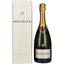 Bollinger Champagne SPECIAL CUVÉE Brut 0,75l Geschenkbox - Erleben Sie den Bollinger Special Cuvée, eine exquisite Champagner-Kreation mit 60 % Pinot Noir. Ideal für besondere Anlässe, überzeugt er durch Eleganz und geschmackliche Vielschichtigkeit.