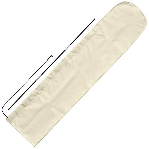 anndora Schutzhülle Husse für Sonnenschirm 3 x 4 m - Natural - Abdeckhauben für Sonnenschirme, wetterfest und wasserabweisend, idealer Schutz für Ihren eckigen Sonnenschirm 300 x 400 cm, einfach ohne Leiter überzuziehen.