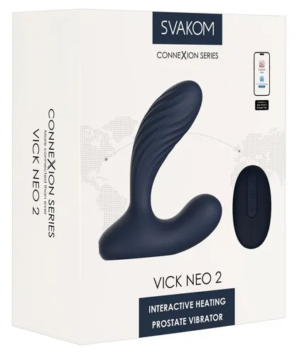 Svakom Vick Neo 2 Prostata-Stimulator – 10.2 cm - Unisex Prostata-Stimulator mit zwei leistungsstarken Motoren für intensive Stimulation. Wasserfest und wiederaufladbar, ideal für aufregende Momente – auch in der Badewanne!