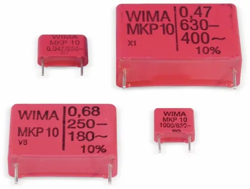 WIMA Folienkondensator, 22nF, 630 V-, 400 V~ radial, RM 10