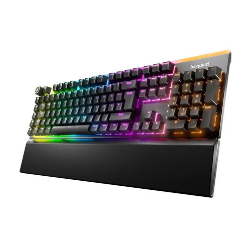 be quiet! Light Mount Silent Linear DE Gaming-Tastatur - Tastatur mit mechanischen Switches und schnellem Tastenanschlag, bietet 3 Schichten Dämmung für ruhigen Spielspaß und optimale Leistung.