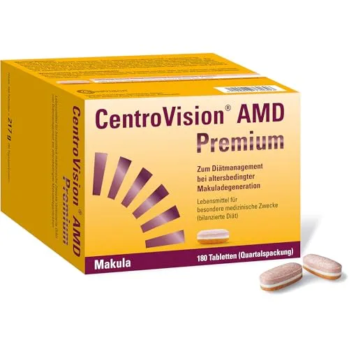 CENTROVISION AMD Premium Tabletten 180 St - Appetithemmer, unterstützt die Augengesundheit und fördert das Wohlbefinden