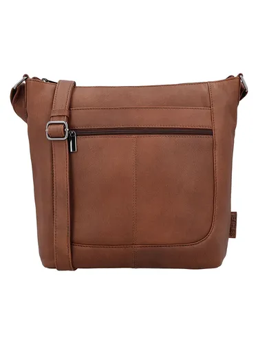 Beagles Leder-Umhängetasche "Benidorm" in Hellbraun - Stilvolle Damenhandtasche - Elegante Beagles Leder-Umhängetasche "Benidorm" in Hellbraun, ideal für den Alltag. Verstellbarer Umhängeriemen und praktische Fächer sorgen für Komfort und Ordnung.