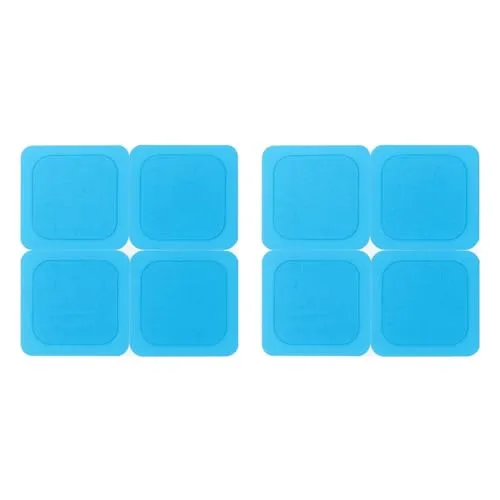 axion® 8 Gel-Pads 4,5x4,5 cm für Dauerelektroden zur TENS Schmerztherapie & EMS Training – selbsthaftend, hautfreundlich, wiederverwendbar – kompatibel mit Beurer EM59/EM89 & mehr