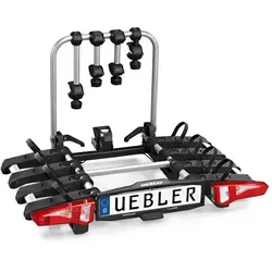 Uebler Kupplungsträger i41 S - Leicht & Kompakt - Fahrradträger für schwerere Fahrräder, besonders leicht und komplett zusammenklappbar für einfachen Transport im Kofferraum. Inklusive patentiertem Schnellverschluss und sicherem Ratschensystem.