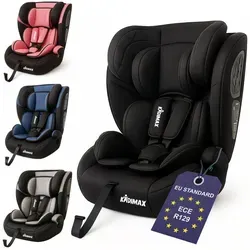 Kidimax® Kindersitz i-Size 9-36 kg - Kindersitz ECE R129/03 für Kinder von 15 Monaten bis 12 Jahren, höhenverstellbare Kopfstütze für optimale Anpassung und einfacher Einbau ohne ISOFIX.