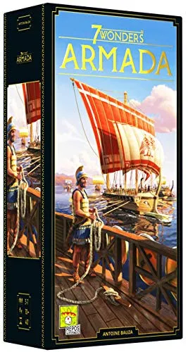 Asmodee 7 Wonders – Armada Erweiterung - Gesellschaftsspiel für 3-7 Spieler ab 10 Jahren, fügt Seeschlachten und zivile Flotten hinzu, für strategische Herausforderungen in nur 30 Minuten.