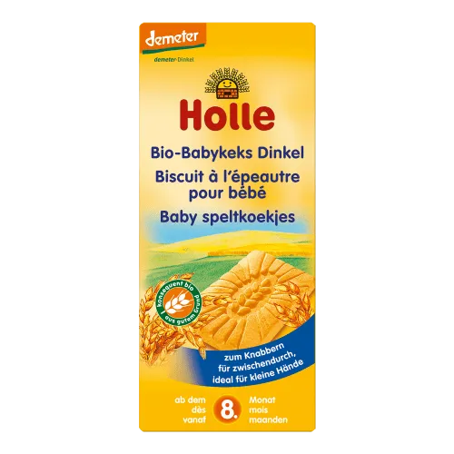 Demeter Babykeks Dinkel 150g ab 8 Monaten - Leckere Bio-Babykekse aus Dinkel, ideal für kleine Knabberfreunde ab dem 8. Monat. Natürlich mild im Geschmack und perfekt als gesunde Zwischenmahlzeit.