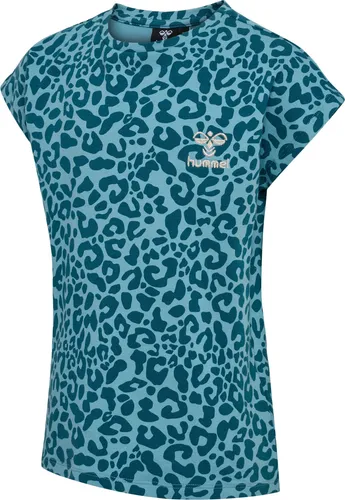 hummel hmlFLOWY AOP T-SHIRT S/S - BLUE CORAL - 110