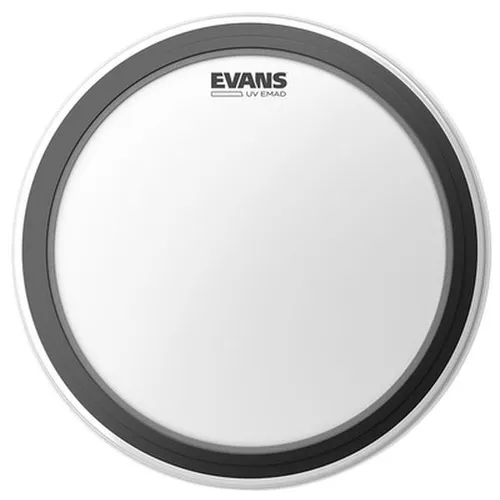 Evans BD20EMADUV UV EMAD Bass - Basstrommel-Schlagfell mit patentiertem EMAD-System für mehr Punch und Attack, hergestellt in den USA mit einer UV-härtenden Beschichtung für außergewöhnliche Haltbarkeit.