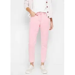 bonprix Webhose aus Baumwolle und Elasthan, schmale Silhouette, slim fit, Used-Look rosa 40