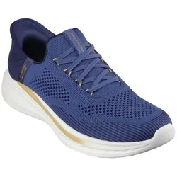 Skechers Herren Slade Quinto Sneaker, Blue, 45.5 EU - Herren-Sneaker mit atmungsaktivem Strick-Obermaterial und exklusivem Fersenkissen für optimalen Halt. Ideal für Komfort und Stil im Alltag.