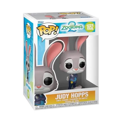Funko Pop! Disney: Zootopia 2 - Judy Hopps Sammelfigur - Diese ca. 9,5 cm hohe Judy Hopps Figur aus hochwertigem Vinyl ist das perfekte Geschenk für Zootopia 2 Fans. Ideal für Sammler und zur Ergänzung Ihrer Vitrine oder Ihres Schreibtisches.