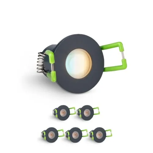 LongLife LED Einbaustrahler Mini 6er Set 3W CCT - Deckenspots mit IP65-Schutz für den Außenbereich, dimmbar und anpassbare Farbtemperatur von 2700K bis 6500K, ideal für Terrassen und Carports.