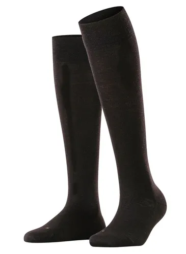 FALKE Damen Kniestrümpfe Sensitive Berlin W, Schwarz 3000 - Sportsocken aus tierfreundlicher Merinowolle und nachhaltiger Baumwolle mit Komfortbund für hervorragenden Tragekomfort und ein gutes Fußklima; ideal für Diabetiker und perfekt für alle Jahreszeiten.