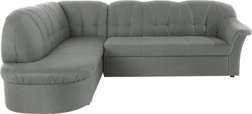 DOMO collection Ecksofa Pegnitz, zeitlose und elegante Rückensteppung, Breite 246cm, L-Form, wahlweise mit Bettfunktion