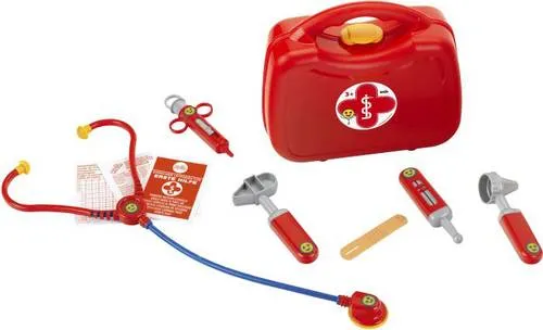 Theo Klein 4265 Doktorkoffer mit Zubehör - Arztköfferchen mit Stethoskop, Spritze und Thermometer, ideal für kleine Ärzte ab 3 Jahren. Fördert spielerisch die Motorik und lindert Ängste vor Arztbesuchen.