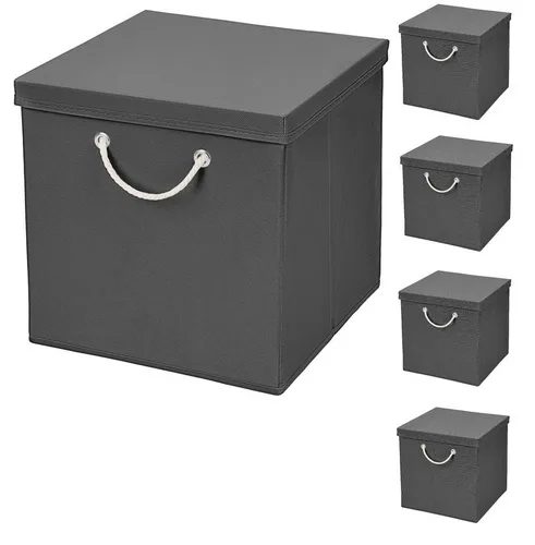 StickandShine Faltbox 5 Stück 30x30 cm perfekt für KALLAX – 19 trendige Farben zur Auswahl