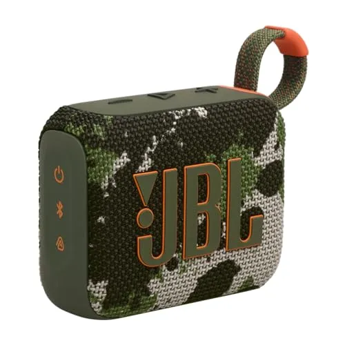 JBL Go 4 in Camouflage - Tragbare Bluetooth-Lautsprecher-Box mit JBL Pro Sound, wasserfest und 7 Stunden Akkulaufzeit für unbeschwerten Musikgenuss am Pool