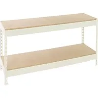 PROREGAL Schwerlastregal MINI Wood YETI Two 90x150x45cm - Lagerregal mit 400kg Fachlast, stabil verschraubt und höhenverstellbaren Böden für optimalen Stauraum. Ideal für Werkstatt und Keller.