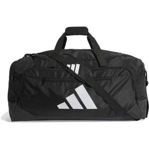adidas Unisex Training Defender Duffle Bag Large – Schwarz/Weiß - Großer Seesack mit 94 l Volumen, aus 100 % recyceltem Polyester. Ideal für Sport und Reisen, ausgestattet mit einem abnehmbaren Schulterriemen und praktischen Belüftungslöchern.