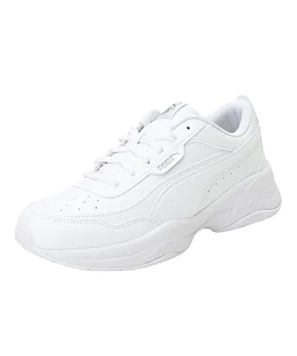 PUMA Damen Cilia Mode Shoes - Puma White-Puma Silver, 37.5 EU - Damen-Sneaker mit SoftFoam+ Innensohle für maximalen Komfort und IMEVA Zwischensohle für leichte Dämpfung. Ideal für den ganzen Tag!