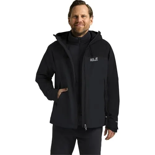 Jack Wolfskin WILD PLACES 3IN1 JKT M - Vielseitige Winterjacke - Funktionsjacken, wasserdicht mit 3-in-1-System für optimale Anpassung an Wetterbedingungen und Komfort.