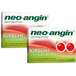 Doppelpack neo-angin Halstabletten Kirsc 2X24 St