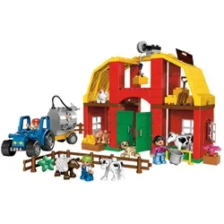 LEGO DUPLO Großer Bauernhof 5649 - 68 Teile - Erlebe den bunten Bauernhof mit Stall, Familie und Hündchen! Ideal für Kinder ab 24 Monaten, fördert kreatives Spielen und Geschicklichkeit.