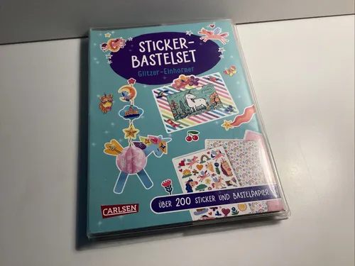 P070 Anton Poitier | Bastelset für Kinder: Stick*r-Bastelset: Glitzer-Einhörner